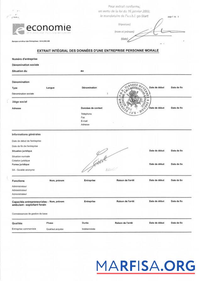 Downloadable France Certificate of Good Standing template